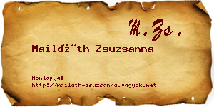 Mailáth Zsuzsanna névjegykártya